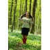 Embroidered blouse with hood "Medieval Green" 